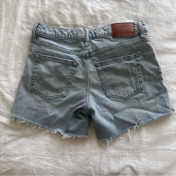 Lucky Brand 90s Midi size 6 Light Blue Jean Shorts classic - Picture 3 of 7